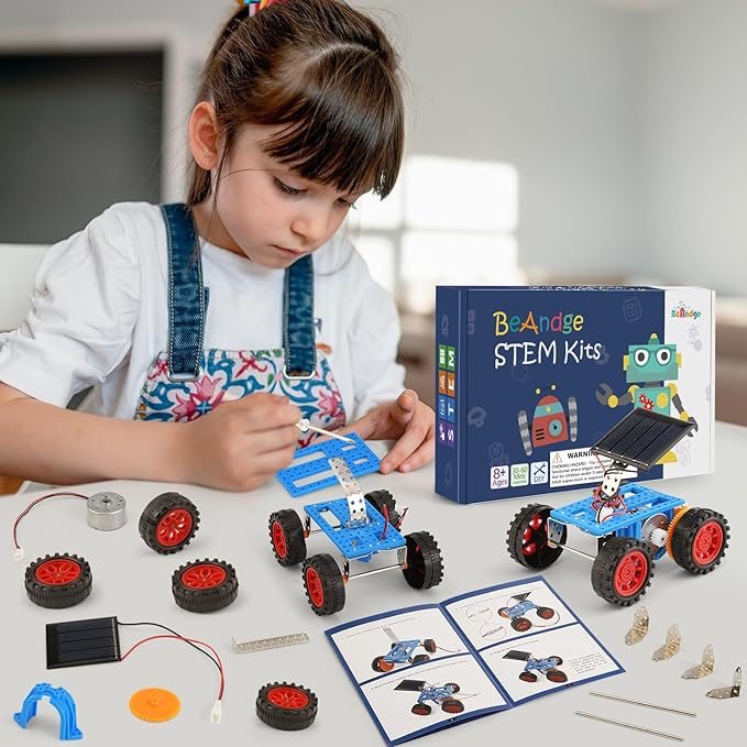 Bulk STEM Solar Robot Kits, STEM Building Toys for 8 9 10 12 13 Year Old Boys Girls Crafts, Robotics Science Kits for Kids 8-12 8-10 12-14, Classroom School Gifts Engineering Coding Motor Car Projects