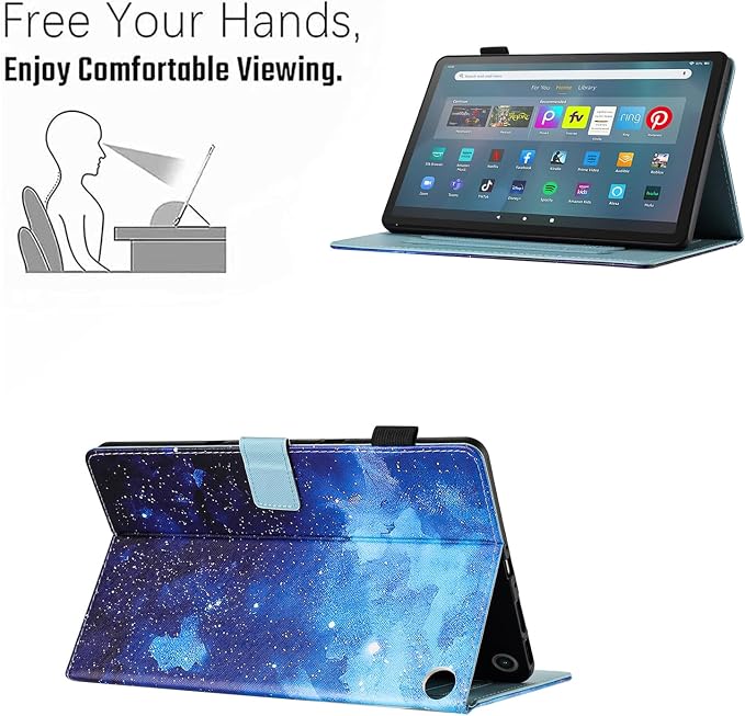 Case for Amazon Fire Max 11 Tablet (13th Generation 2023 Release) Auto Wake/Sleep Premium PU Leather Folding Stand Cover with Pen Holder &amp Multiple Viewing Angles - Beach