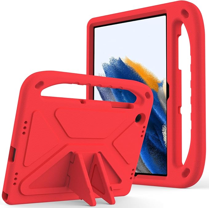 Galaxy Tab A9+ Case Kids Friendly EVA Rubber Stand Handle Grip Shockproof Protective Lightweight Cute Case Cover for Galaxy Tab A9 Plus 11 SM-X210 X215 X217 - Black