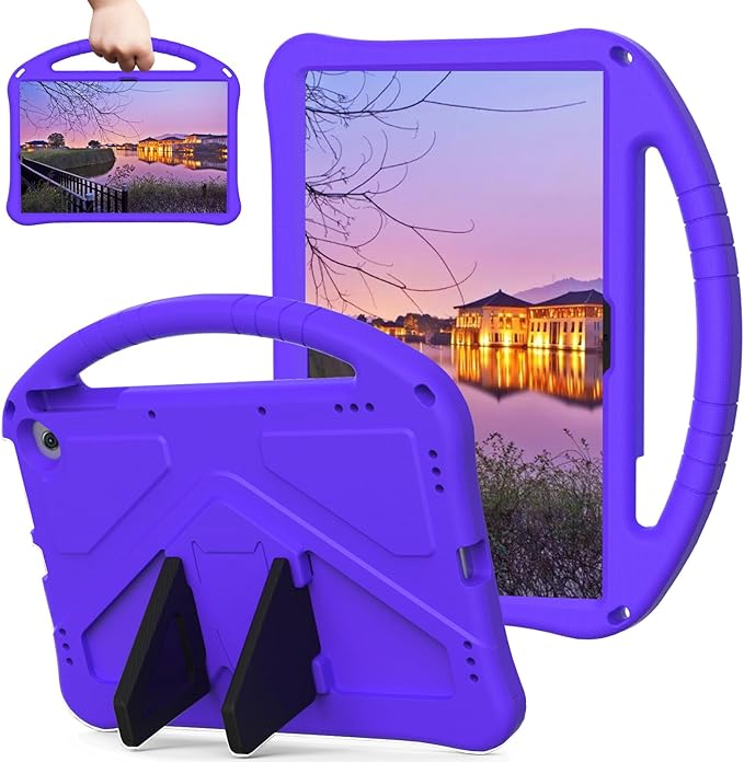 Tablet Case with Built-in Handle and Kickstand Kids Friendly Shockproof Cover Lightweight Compatible with Google Pixel 11 inch Black