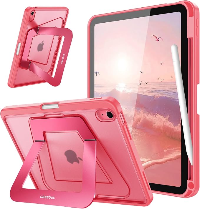 Fintie Shockproof Case for iPad (A16) 11th Gen 11-in iPad 10th Gen 10.9 | Slim Frosted Hard Back Cover Multi-Angle Viewing Built-in Kickstand &amp Pencil Holder Anti-Scratch Black