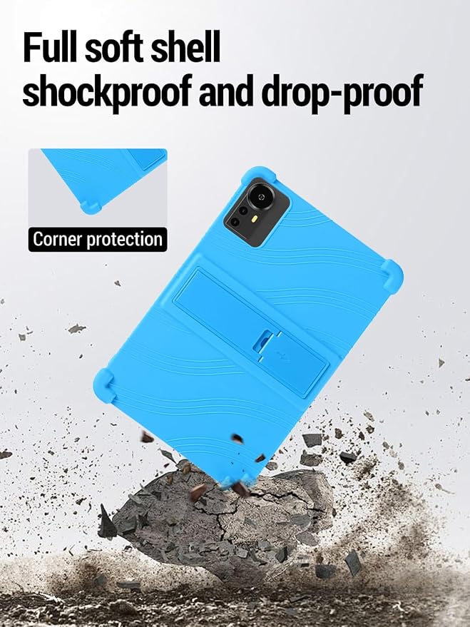 for Bnegynng CP31M 10 inch Tablet Protective case Shockproof Lightweight Silicone Protective Cover with Stand Child-Friendly Protection Easy to Clean DesignBlack