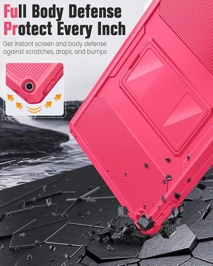 MoKo Shockproof Case Fit 2018/2017 iPad 9.7 6th/5th Generation Black | Heavy Duty Shockproof Full Body Rugged Hybrid Cover with Built-in Screen Protector for Apple iPad 9.7 Inch 2018/2017