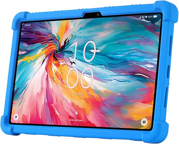 Case for TCL TAB 10 NXTPAPER 5G 10.4 Inch Tablet Kids Friendly Soft Silicone Adjustable Stand Cover for TCL TAB 10 NXTPAPER 5G Model 9199S Tablet (Black)