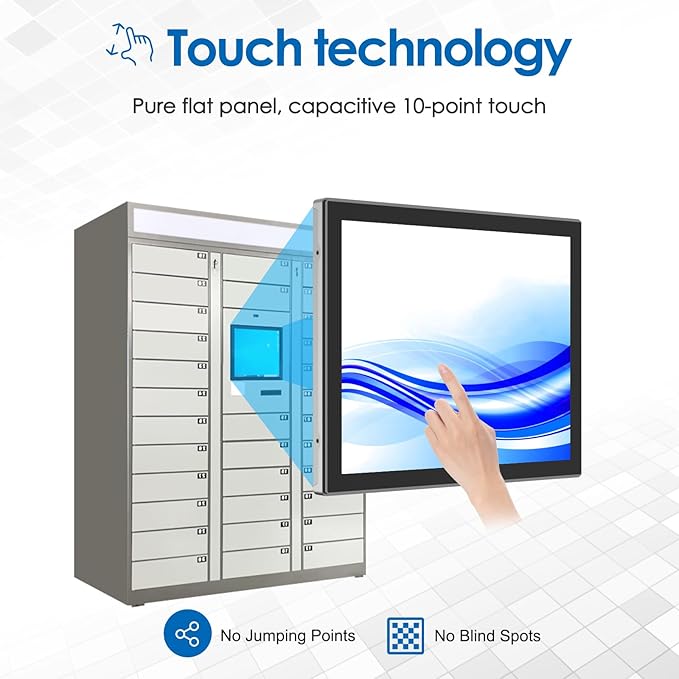 GreenTouch High Brightness 19 Inch 10 Points Open Frame PCAP Touchscreen Monitor - Outdoor Industrial Touch Display -16:9 -TFT LCD