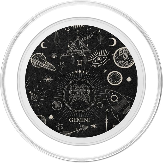 Galaxy Zodiac Sign Astrological Celestial Aesthetic Gemini PopSockets Adhesive PopGrip