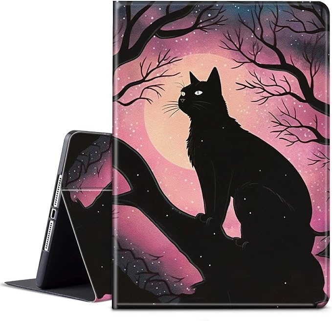 for Microsoft Surface GO 3/GO 2 Case with Adjustable Stand &amp Auto Wake/Sleep PU Leather Slim Smart Protect Cover - African Women Red Hair