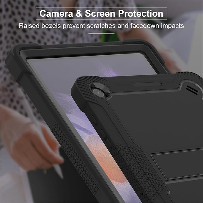 Case for T-Mobile REVVL Tab 2 Android 15 Tablet 10.1 inchHeavy Duty Shockproof Protective Cover with KickstandKids Friendly4 Corners Thicken ShockproofBlack