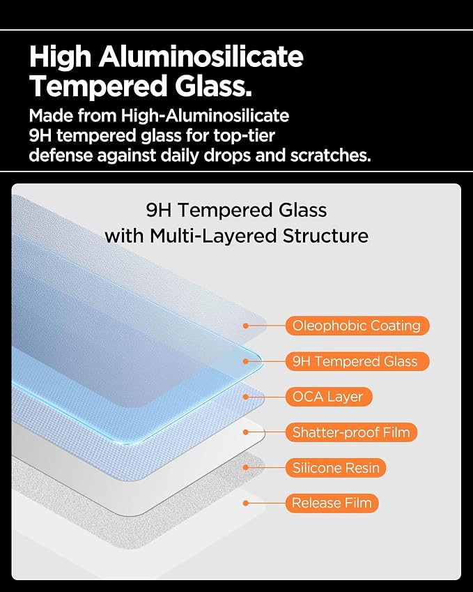 Spigen AlignMaster S Tempered Glass Screen Protector Guard for iPhone 17 Pro Max [2 Pack]