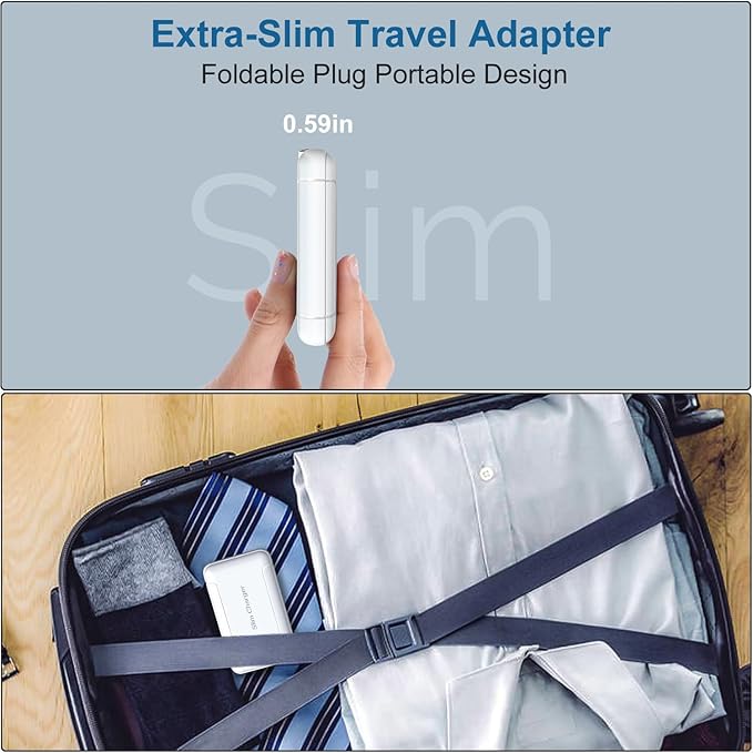 Slim USB Charger Block OKRAY Flat Dual USB Wall Charger with Foldable Plug | 3Pack Ultra-Thin 5v/3a Fast Charging Blocks USB-A Port Phone Charger Travel Adapter for iPhone 14 13 12 11 XR Galaxy S24
