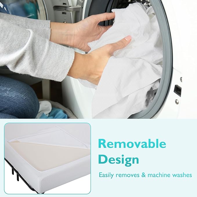 FDW | 10 Inch Twin XL Mattress | Medium Firm | Gel Memory Foam Mattress | White | Bed in a Box, CertiPUR-US Certified | Pressure Relief, Cooling Ventilated Foam | Washable Removable Cover