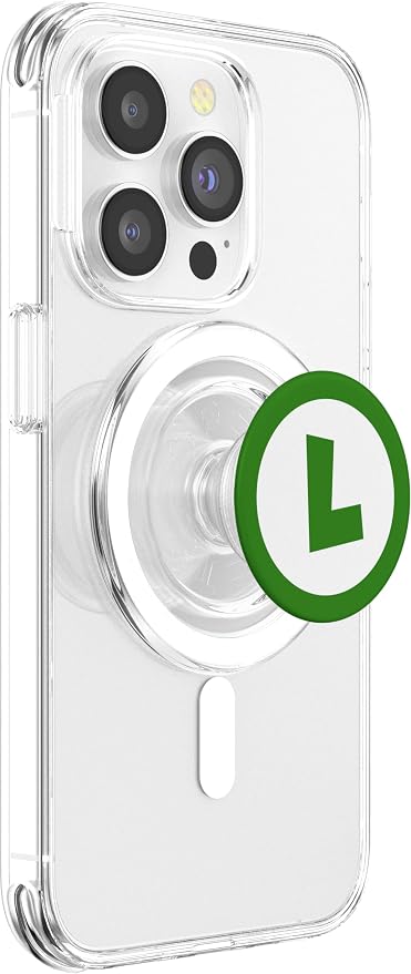 Super Green Letter L Video Game Icon Logo PopSockets PopGrip: Swappable Grip for Phones &amp Tablets PopSockets Adhesive PopGrip