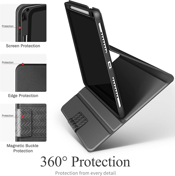 auaua Case for iPad Pro 11 inch (4th 3rd 2nd &amp 1st Gen) with Pencil Holder Auto Sleep/Wake PU Leather (Brown)