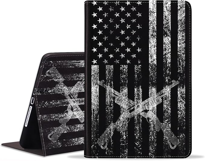 Case for Samsung Galaxy Tab S10 Lite 10.9/ S10 FE 10.9/ S9 FE 10.9/ S9 11 Slim PU Leather Stand Folio Cover with Auto Sleep Wake American Flag