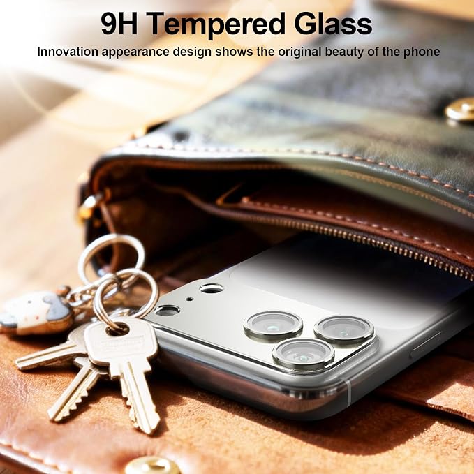 2 Pack for iPhone 17 Pro Camera Lens Protector Metal Aluminum Alloy Tempered Glass Cover Camera Screen Protector Accessories Case Friendly，for iPhone 17 Pro