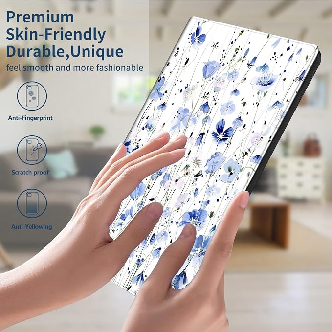Slim Case for Samsung Galaxy Tab S11 5G 11 Inch (2025) PU Leather Tablet Cases Flip Folio Multi-Angle Viewing Stand Protective Smart Shell Cover with Auto Wake/Sleep A Crow Skull