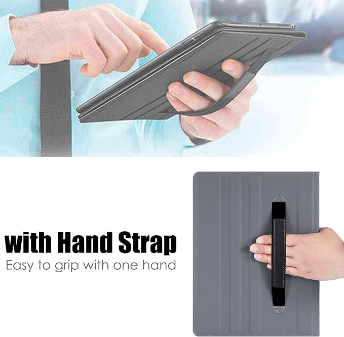 Stand Case for Wacom Movinkpad 11 Tablet Black | PU Leather Protective Coverwith Pen Holder &amp Pocket/Hand Strap Multiple-angles Viewing StandSoft TPU Back Shell
