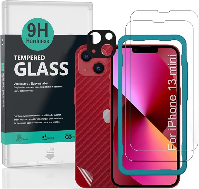 Ibywind for iPhone 13 Screen Protector2 Pack9H Hardness Tempered Glass and Camera Lens Protectorwith Alignment FrameFull CoverageBubble FreeFingerprint UnlockScratch Resistant
