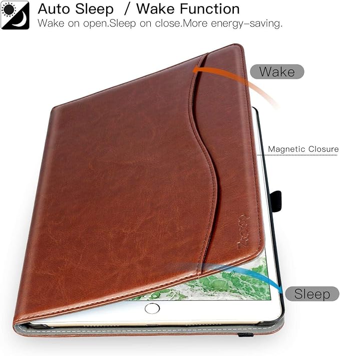 ZtotopCases for iPad 6th/5th Generation 9.7 Inch 2018/2017 iPad Air 2 &amp 1 Case Premium PU Leather Business Folding Cover with Auto Wake/Sleep Multiple Viewing Angles for iPad Air 2nd/1st Gen Bl