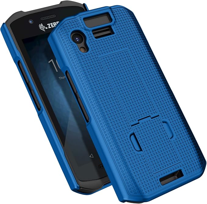 Case and Hand Strap Combo for Zebra TC21 TC26 - Black | Slim Hard Shell with Stand Satisfying Texture for Your Mobile Computer Scanner Phone Includes Palm Grip Harness