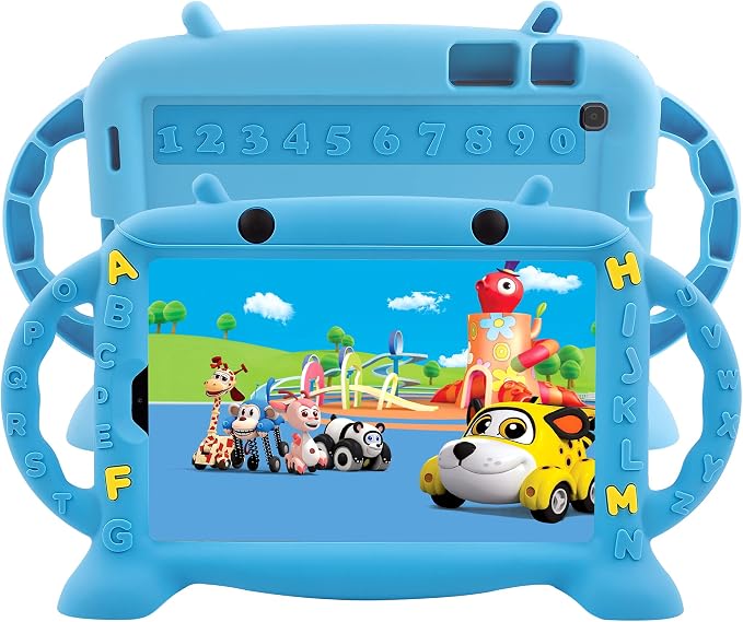 Case for Samsung Galaxy Tab A 8.4 SM-T307 (2020) - Shockproof Silicone Kids Friendly Soft Protective Cover with Handles for Galaxy Tab A 8.4 2020 Release - Stands on Its Own (Blue)