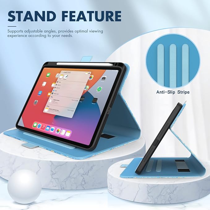 Dteck 10.5 Inch Case for iPad Air 2019 (3rd Generation A2152 A2123 A2153) / iPad Pro 2017 (A1701 A1709) Tablet- Smart Stand Wallet Folio Cover Case with Auto Sleep Wake/Stylus Pen (Purple Butterfly)