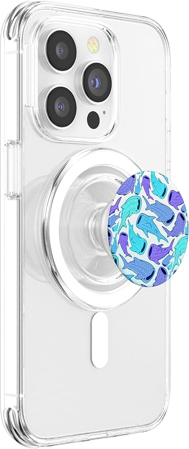 Cute Shark Whale Fish Animal Cool Aquatic Pattern PopSockets Adhesive PopGrip