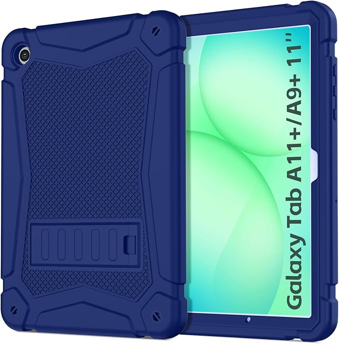 Shockproof Case for Samsung Galaxy Tab A11 Plus 11 inch 2026 with Built-in Kickstand 3 Layers Heavy Duty Protection Cover for Tab A9+ 10.9 2023 Blush Pink