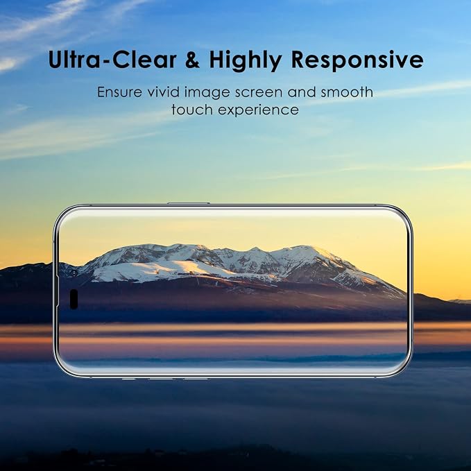 JETech One Touch Install Screen Protector for iPhone 11/XR 6.1-Inch Full Coverage Tempered Glass Film Auto Alignment Tool Kit HD Clear 2-Pack