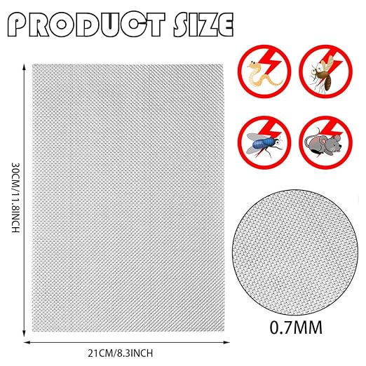 Stainless Steel Wire Mesh Screen 4Pcs Anti-Rusted Air Vent Mesh 8.4"X12"