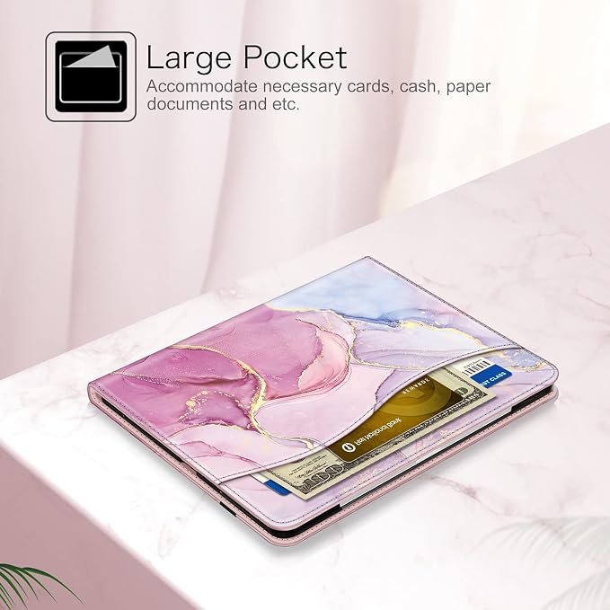 Fintie Multi-Angle Folio Case for iPad Pro 12.9 6th/5th/4th/3rd Generation | Multiple Viewing Angles Pencil Holder &amp Storage Pocket Drop Protection Pencil Charging Auto Sleep/Wake Blooming Hi