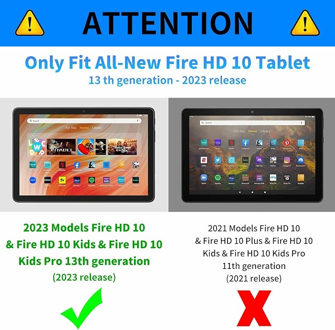 for All-New Fire HD 10 Tablet Case (13th Generation 10.1 inch 2023 Release) with Adjustable Stand &amp Auto Wake/Sleep Feature Smart Protect Cover Case - American Flag