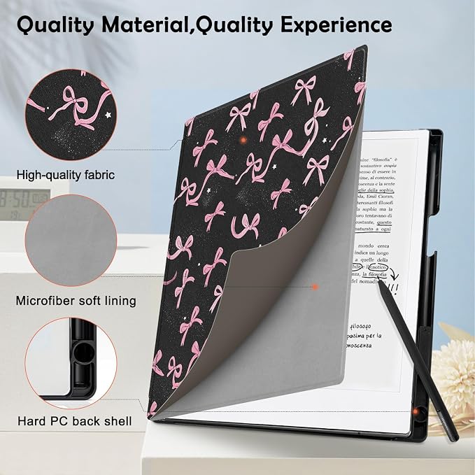 Case for Remarkable 2 Paper Tablet 10.3 2020 ReleasedLightweight and Hard Back Shell Protective Book Folio Cover with Built-in Pen HolderComes with Remarkable 2 Pen Tips.
