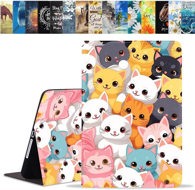 Case for Samsung Galaxy Tab A 8.0 2019 (SM-T290/T295/T297) Slim Lightweight PU Leather Stand Cover with Auto Wake/Sleep for Galaxy Tab A 8.0 Inch Abstract Watercolor Art Dogs