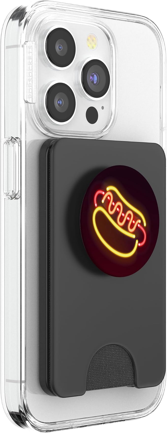 Hot Dog Pop Socket Food Lover Gift on Black PopSockets Adhesive PopGrip
