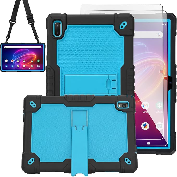 case for BYYBUO SmartPad A10_L 10.1 inch Android Tablet Shockproof Kids Friendly Protective Case+Shoulder Strap Kickstand for BYYBUO SmartPad A10 10.1 inch Tablet (Black)