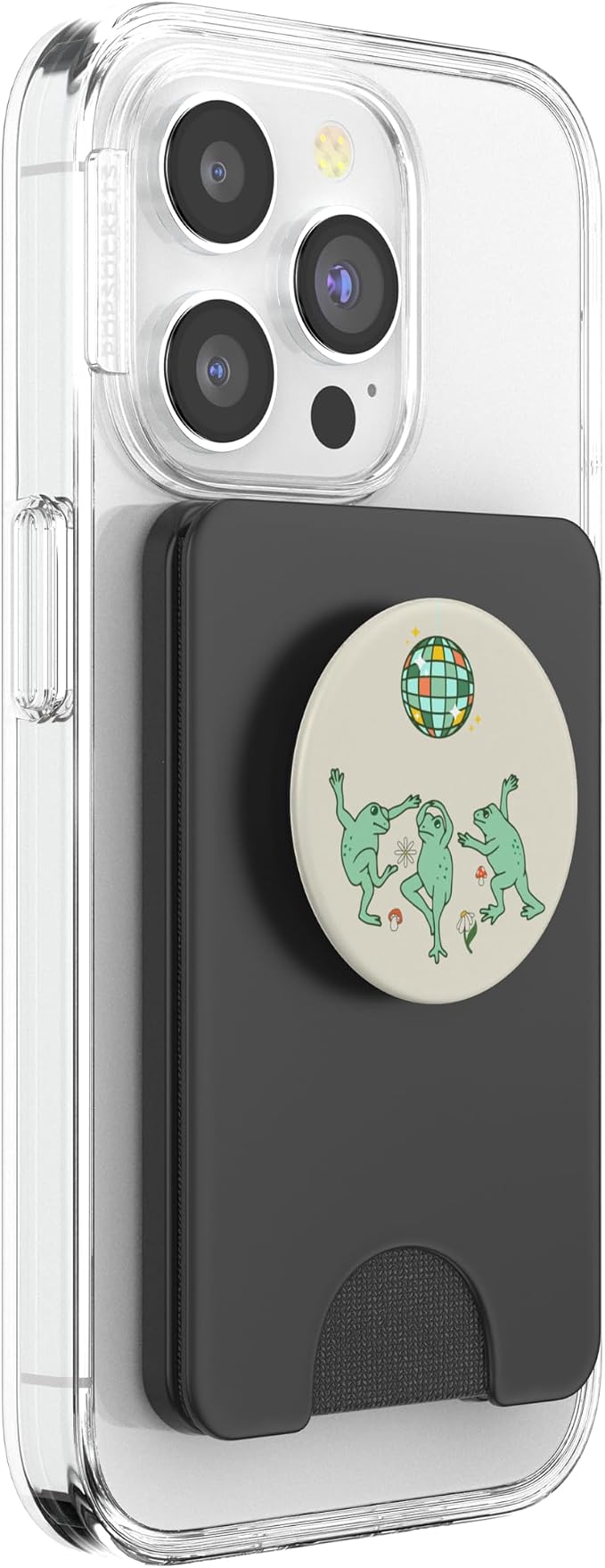 Funny Frog Disco Dance 70s 80s Groovy Hippie Funky Party PopSockets Adhesive PopGrip