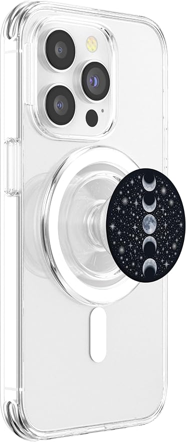Moon Phase Crescent Moon Galaxy Astronomy Stargazer PopSockets Adhesive PopGrip
