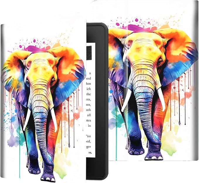 Case for 7 All-New Kindle Paperwhite 12th Gen 2024 &amp Kindle Colorsoft Signature Edition (2024 Release) PU Leather Folio Cover with Auto Wake/Sleep ，Blue Dragon