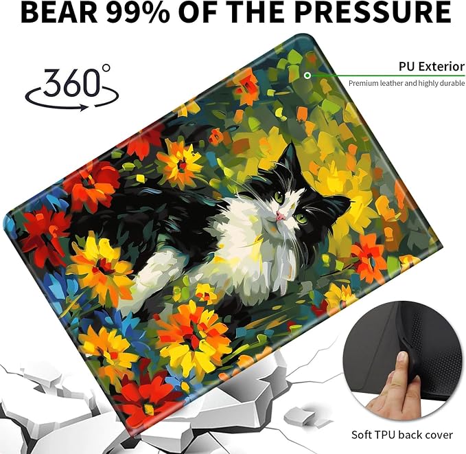 Case for Microsoft Surface Pro 11/10 / 9 13 InchPU Leather Cute Slim Folio Adjustable Stand Cover Case for Surface Pro 11th Edition AIAutumn Red Forest