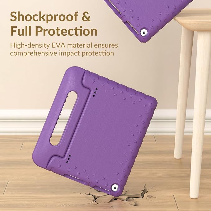 Kids Case for Kindle Fire HD 8 Tablet Case (8th/7th/6th) Shockproof Blue | 2018/2017/2016 Release Lightweight EVA Handle Stand Full Protection For Kids Daily Use
