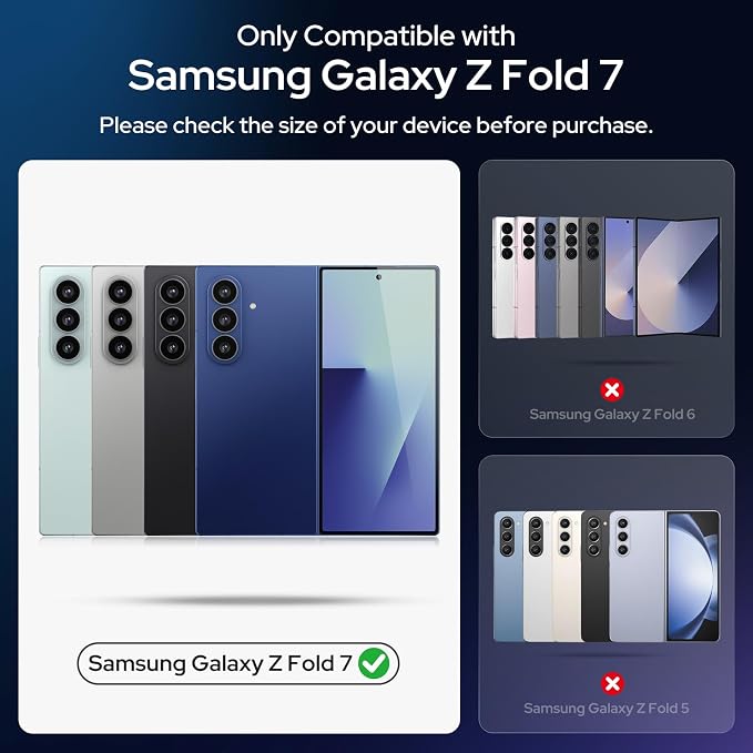 MOBDIK Screen Protector for Galaxy Z Fold 7 Front &amp Inner Flexible Film | 2 Pack TPU Film AlignGuard Pro Easy Alignment Auto-Repair Bubble Free Ultra HD High Sensitivity