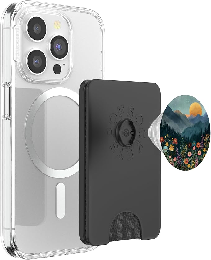 Floral Mountain Sunset Pine Tree Forest Nature PopSockets Adhesive PopGrip