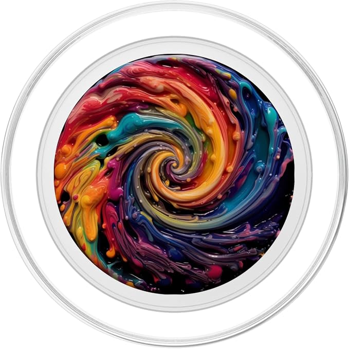 Rainbow Swirl in Oil Paint Style Pride Rainbow PopSockets Adhesive PopGrip
