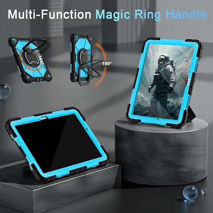 Auizotl Case for Samsung Galaxy Tab A11+/A9+ Plus 11 Inch with Screen Protector/Rotating Stand/Pen HolderMilitary Grade Shockproof Cover for Galaxy Tab A11 Plus /A9 Plus CasesBlack