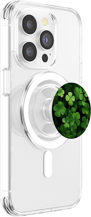 Irish Shamrock Pattern of a Four-Leaf Clover Shamrock PopSockets Adhesive PopGrip