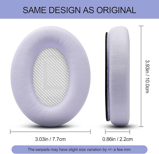 Premium Replacement Ear Pads for Bose QC35 & QC35ii Headphones Made by GEVO - Comfortable Adaptive Memory Foam and Extra Durable - Fits QuietComfort 35 & 35ii / SoundLink 1&2 AE | Chilled Lilac