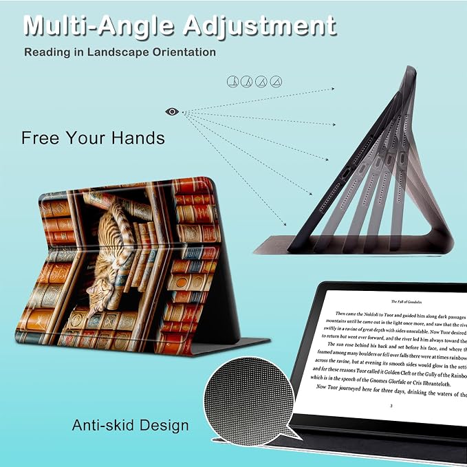 for 6 Kindle 2024 and 2022 (11th Generation) Case Slim Lightweight Smart Cover Case with Auto-Wake/Sleep for Kindle 2024Bald Eagle Flag