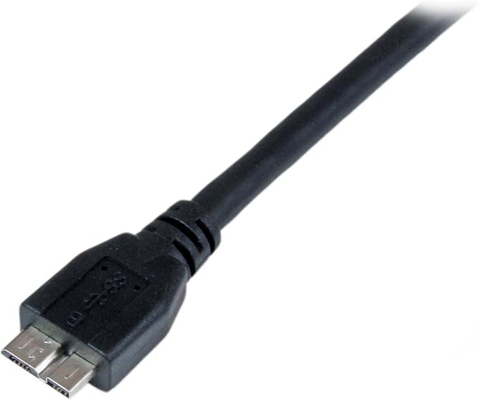 StarTech 3ft USB 5Gbps Cable USB-A to Micro-B M/M Black (USB3SAUB3BK) | SuperSpeed Shielded Molded connectors with strain relief SuperSpeed compliant