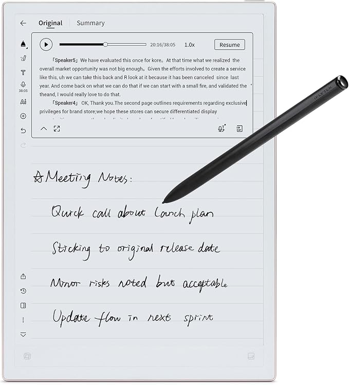iFLYTEK AINOTE 2 AI Digital Notebook 10.65 E-Ink Tablet with AI Assistant AI Meeting Notes &amp Summary Voice-to-Text Handwriting Recognition Ultra-Thin 4.2mm Design